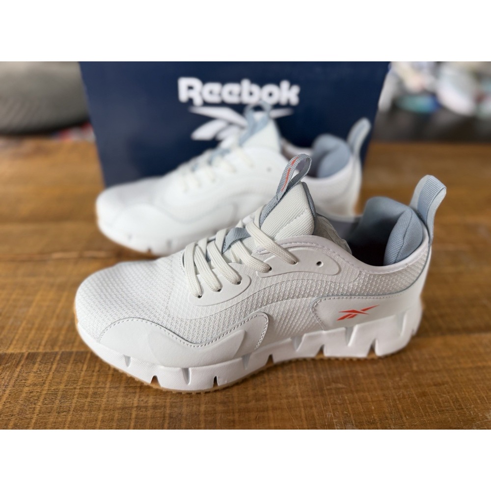 Reebok Zig Dynamica Women Size 10 Natural Light Gray White GX7063 Running Shoes